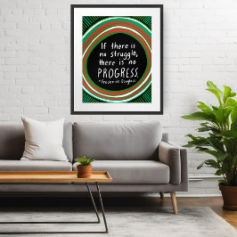 Poster Busca no Progresso Duglass Quote Handlettering