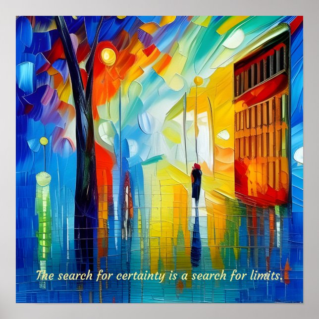 Poster Busca Por Certeza É Busca De Limites (Frente)
