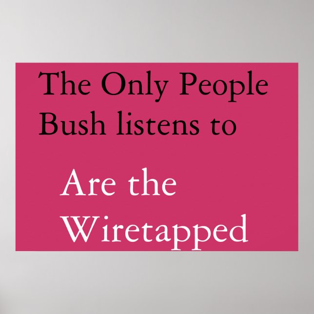 Poster Bush influentials (Frente)