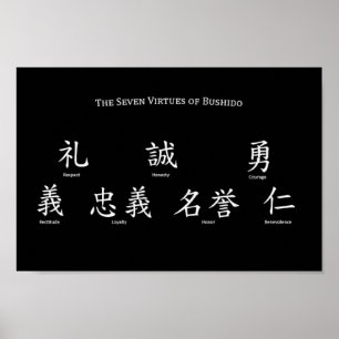 Poster Bushido Sete Virtudes