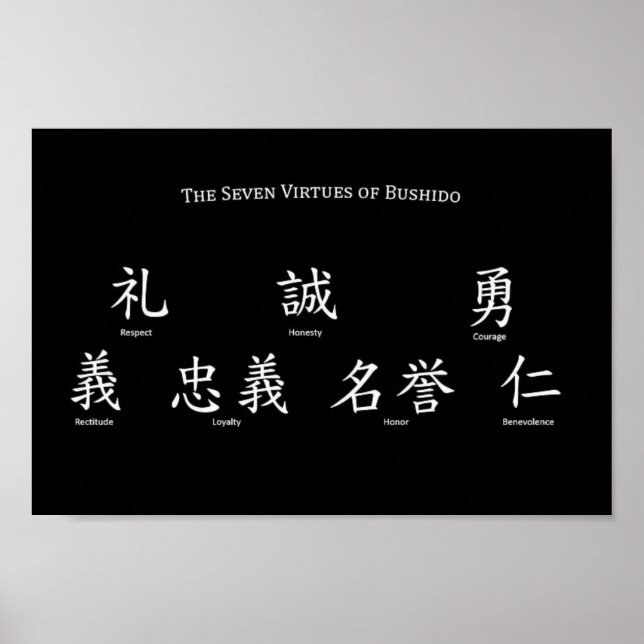 Poster Bushido Seven Virtues (Frente)