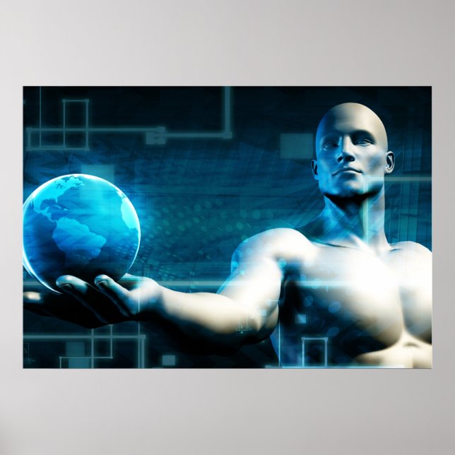 Póster Business Intelligence com Abstrato de dados (Frente)