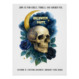 Póster Business Office Community Halloween Creepy Party