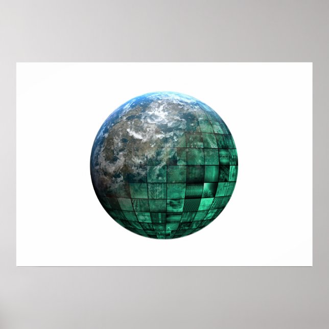 Póster Business Technology Global Network com Futuro (Frente)