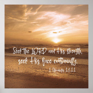 Poster Busque o Senhor e Sua Força, Sua Escritura Rosteir