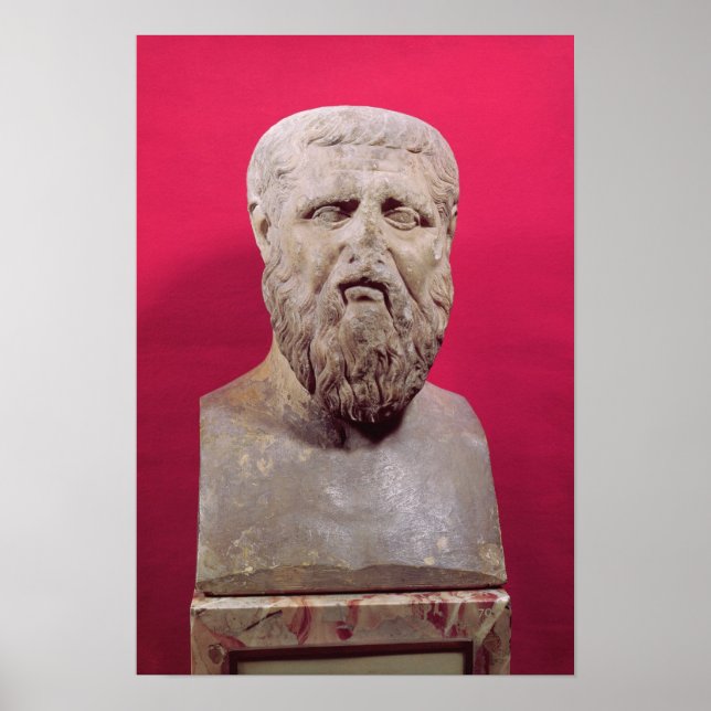 Poster Bust de Platão de um original do século IV a.C. (Frente)