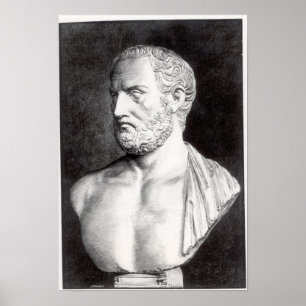 Póster Bust of Thucydides , engraved by Barbant