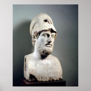 Poster Busto da cópia de Pericles de um original grego
