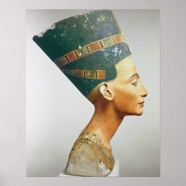 Poster Busto da Rainha Nefertiti, vista lateral, do studi (Frente)