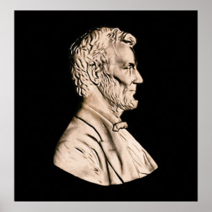 Poster Busto de Abraham Lincoln