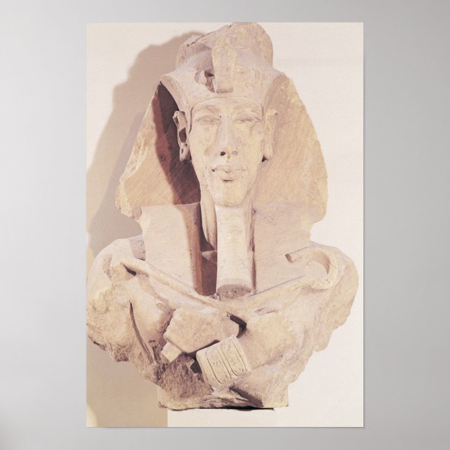 Póster Busto de Amenophis IV do Templo de Amun (Frente)
