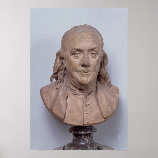 Poster Busto de Benjamin Franklin 1778 (Frente)