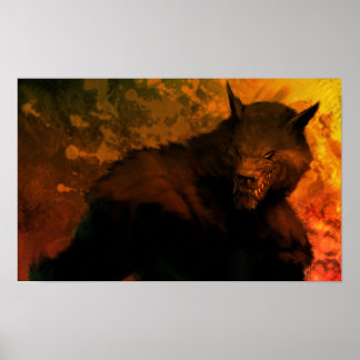 Poster busto de lobisomem