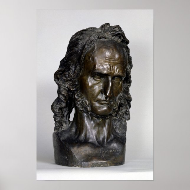 Póster Busto de Nicolo Paganini 1830 (Frente)