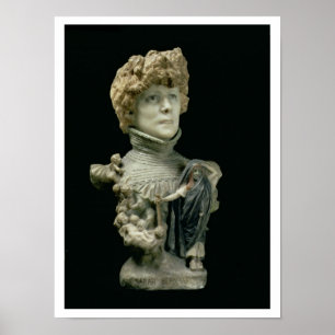 Póster Busto do retrato de Sarah Bernhardt (1844-1923)