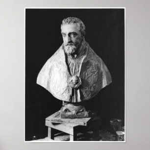 Póster Busto do retrato do d'Escoubleau de Francois