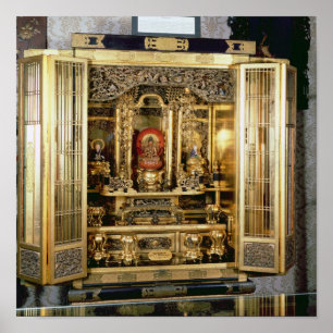 Póster Butsudan sangra de um palácio de Damio em Kyoto