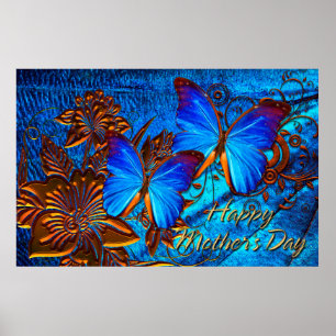 Póster Butterfly Art 35 Happy Dia de as mães
