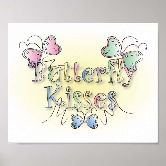 Poster Butterfly Kisses Wall Art (Frente)