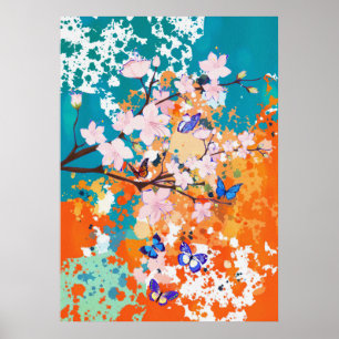 Poster Butterfly Lover Blossoms And Butterflies