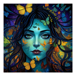 Póster Butterfly Maid