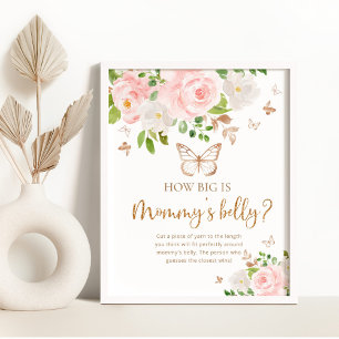 Poster Butterfly, qual é o tamanho do jogo de barriga de 