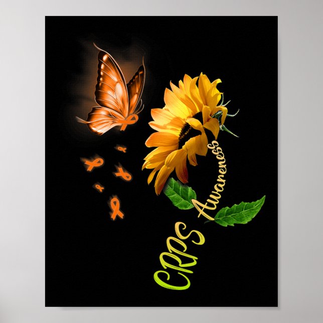 Poster Butterfly Sunflower Crps Consciência (Frente)