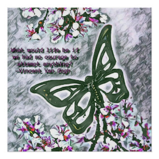 Póster Butterfly Van Gogh