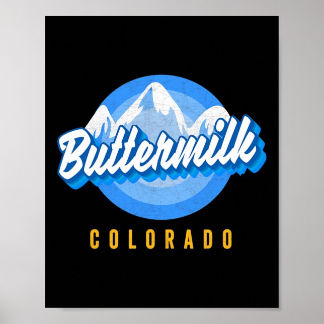 Poster Buttermilk Snowboard Co Ski Colorado Mountain S (Frente)