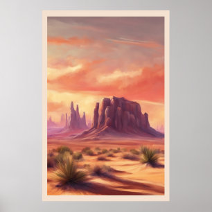 Poster Button Colorful Monument Valley