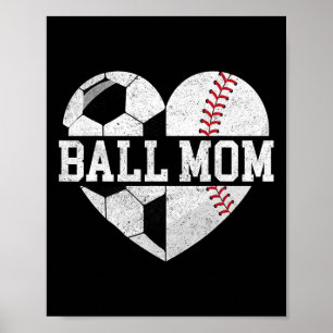 Poster Byll Mamãe Camisa Coração Engraçado Bysebyll Socce