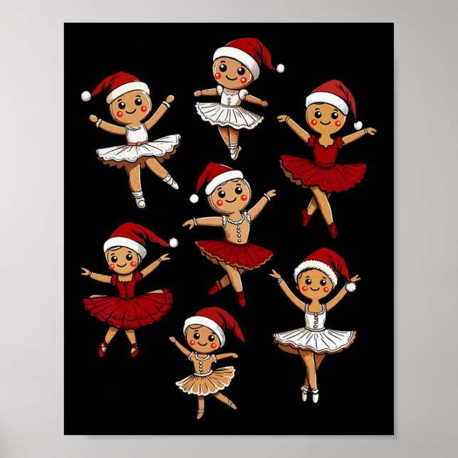 Poster Byllet Dancer Gingerbird Professor de dança de Nat (Frente)