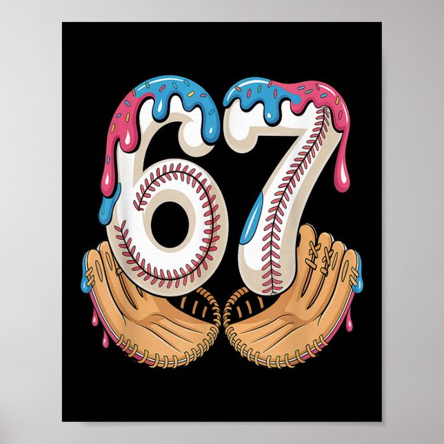 Poster Bysebyll 67 - Ice Cream Drip 67 Meme Funny Player  (Frente)