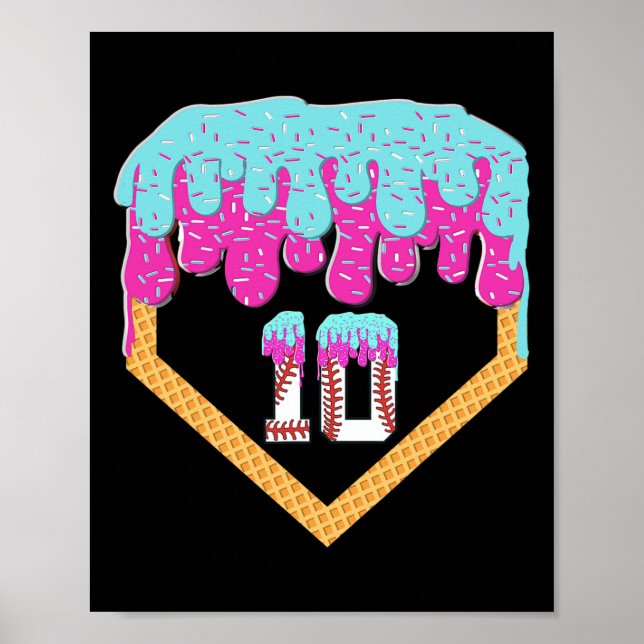 Poster Bysebyll Drip 10 Year Old Sorvete 10º Aniversário (Frente)