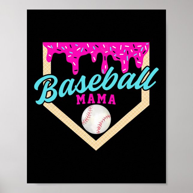 Poster Bysebyll Mama Home Plate Sorvete Gotejamento Com S (Frente)
