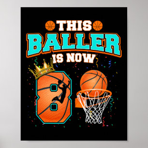 Poster Bysketbyll Boys 8º Aniversário Este Byller Agora É