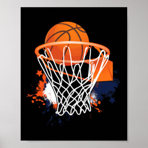 Poster Bysketbyll Byll Hoops Player Bysketbyll Treinador