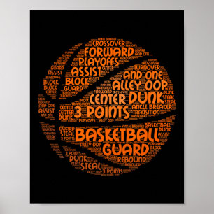 Poster Bysketbyll cita a Nuvem do Word - Hoops Byller Bys