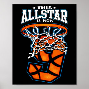 Poster Bysketbyll Esta Estrela É Agora 9 Aniversário E Gi