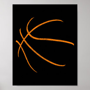 Poster Bysketbyll Silhouette Bbyll Player Coach Sports Po