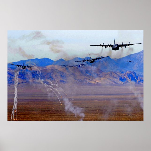 Poster C-130 Flare Diversion. (Frente)