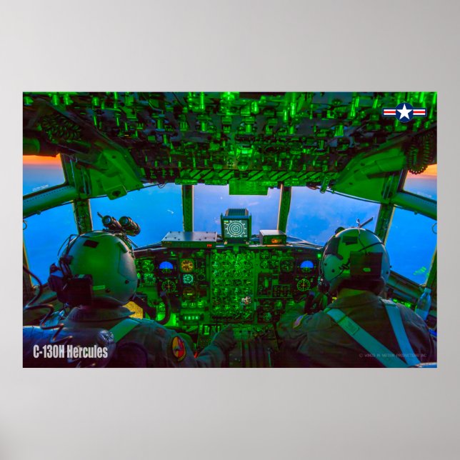 POSTER C-130H COCKPIT HERCULES (Frente)