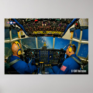 POSTER C-130T COCHPIT HERCULES