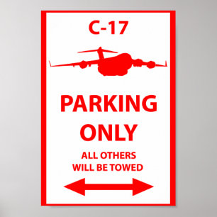 Póster C-17 que estaciona somente o sinal