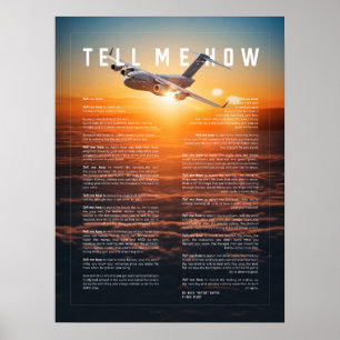 Poster C-17 with Tell Me How ode to flight