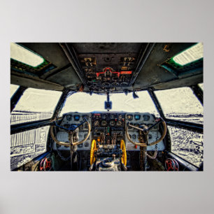 Póster C-46 Cockpit