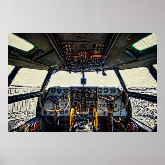 Póster C-46 Cockpit (Frente)