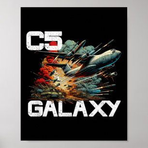 Poster C-5 Milha de Guerra do Avião de Transporte de Galá