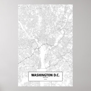 Póster C.C. de Washington, os Estados Unidos (preto no