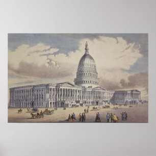 Póster C.C. de Washinton do Capitólio dos Estados Unidos